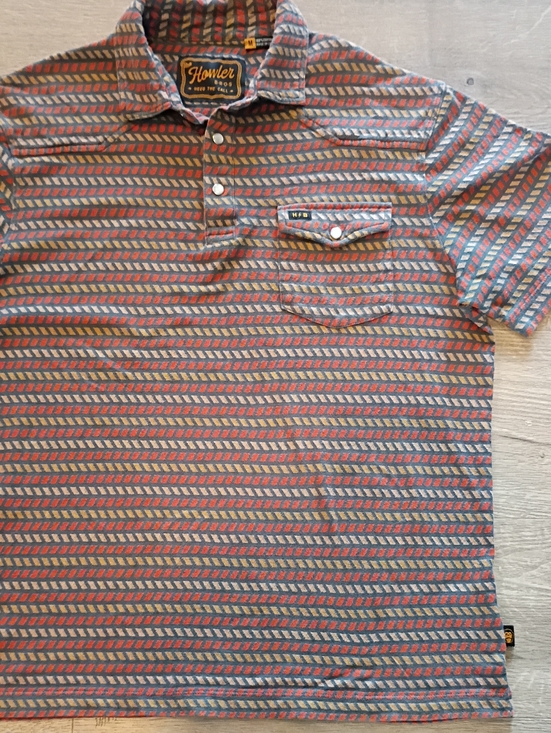 Howler Brothers Other - Howler Brothers-Ranchero Polo-Dark Slate-Sz Medium-Pearl Snap Western Shirt